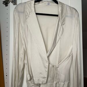 Elegant White Silk Blouse